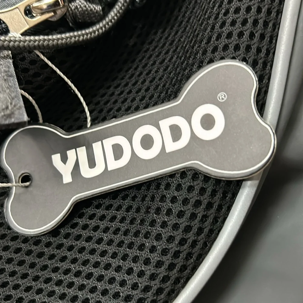 YUDODO breathable grey mesh travel sling bag carrier for dogs/cats size M NWT